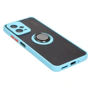 Hurtownia GSM - Bizon Case Hybrid Ring Xiaomi Poco X5 / Redmi Note 12 5G fumurii cu un cadru albastru deschis - BIZ2300 - {ean13} - Hurt