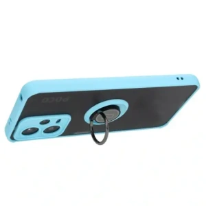 Hurtownia GSM - Bizon Case Hybrid Ring Xiaomi Poco X5 / Redmi Note 12 5G füstös színű, világoskék kerettel - BIZ2300 - {ean13} - Hurt