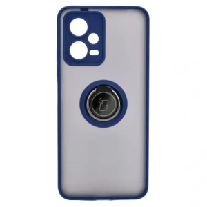 Hurtownia GSM - Caz hibrid Bizon Ring Xiaomi Poco X5 / Redmi Note 12 5G fumuriu cu un cadru albastru închis - BIZ2306 - {ean13} - Hurt