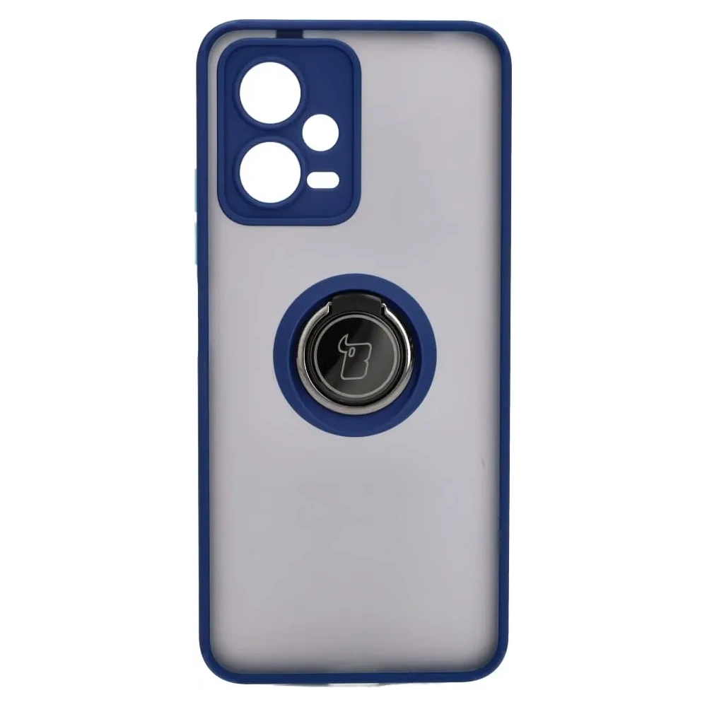 Wholesale Bizon Case Hybrid Ring Xiaomi Poco X5 / Redmi Note 12 5G smoky with a navy blue frame - BIZ2306 - {ean13} - Hurt