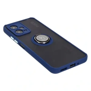 Hurtownia GSM - Caz hibrid Bizon Ring Xiaomi Poco X5 / Redmi Note 12 5G fumuriu cu un cadru albastru închis - BIZ2306 - {ean13} - Hurt