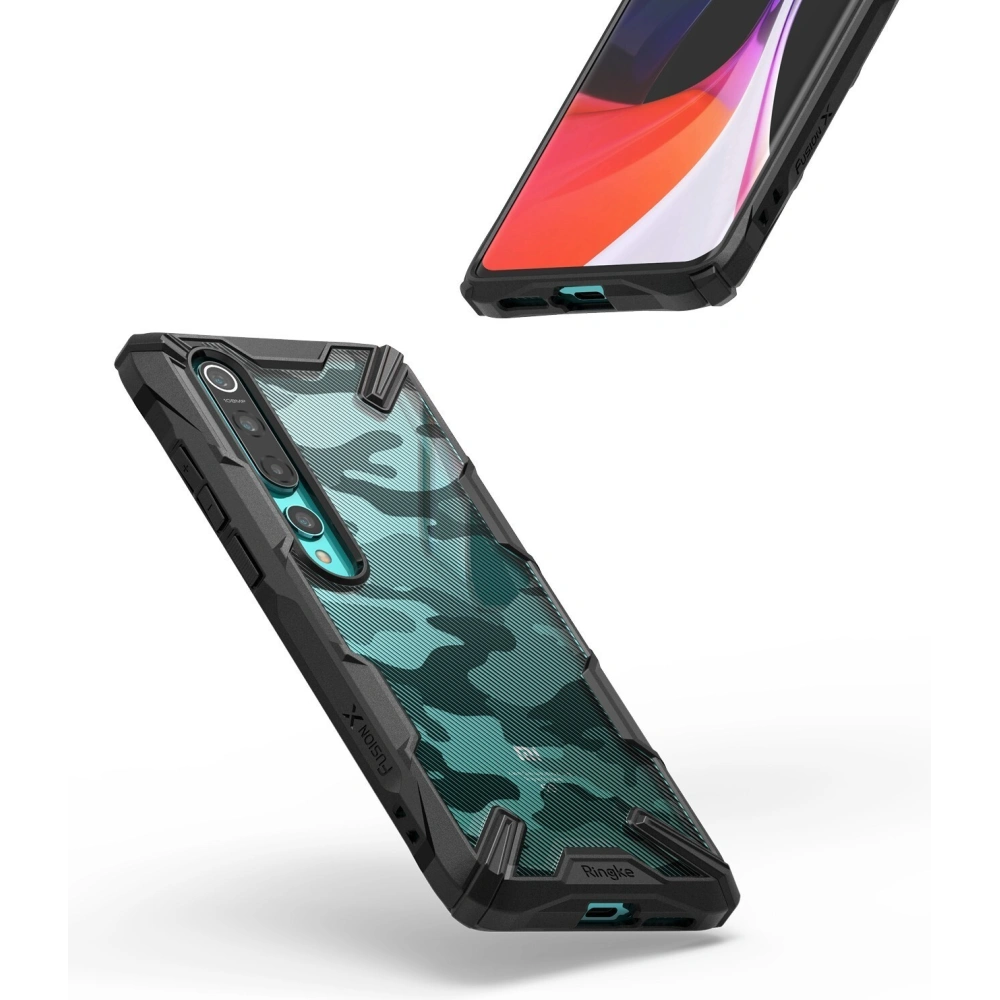 Hurtownia GSM - Etui Ringke Fusion-X Xiaomi Mi 10/Pro Camo (Moro) Black - RGK1170MOB - {ean13} - Hurt