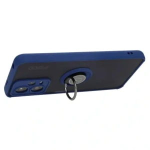 Hurtownia GSM - Caz hibrid Bizon Ring Xiaomi Poco X5 / Redmi Note 12 5G fumuriu cu un cadru albastru închis - BIZ2306 - {ean13} - Hurt