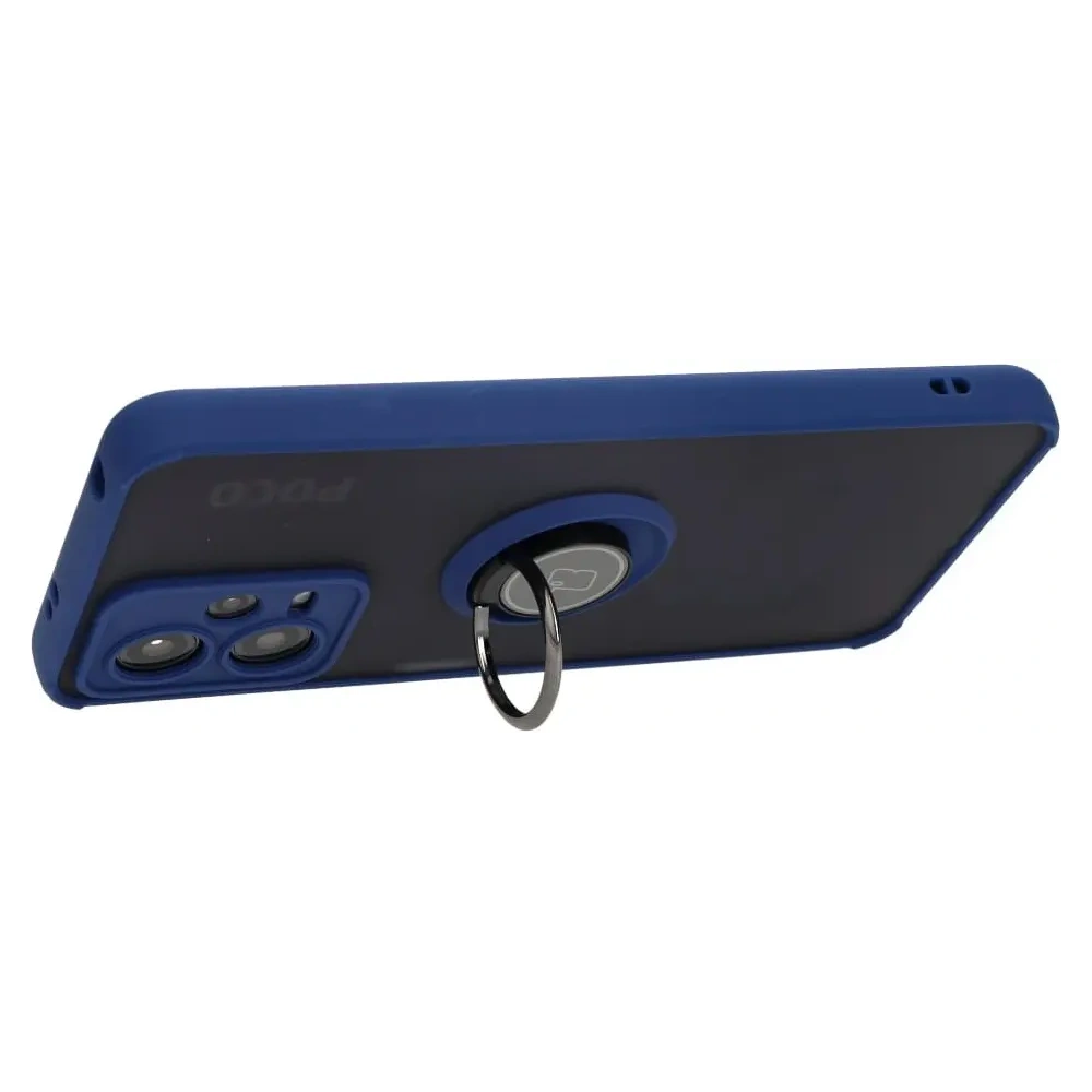 Wholesale Bizon Case Hybrid Ring Xiaomi Poco X5 / Redmi Note 12 5G smoky with a navy blue frame - BIZ2306 - {ean13} - Hurt