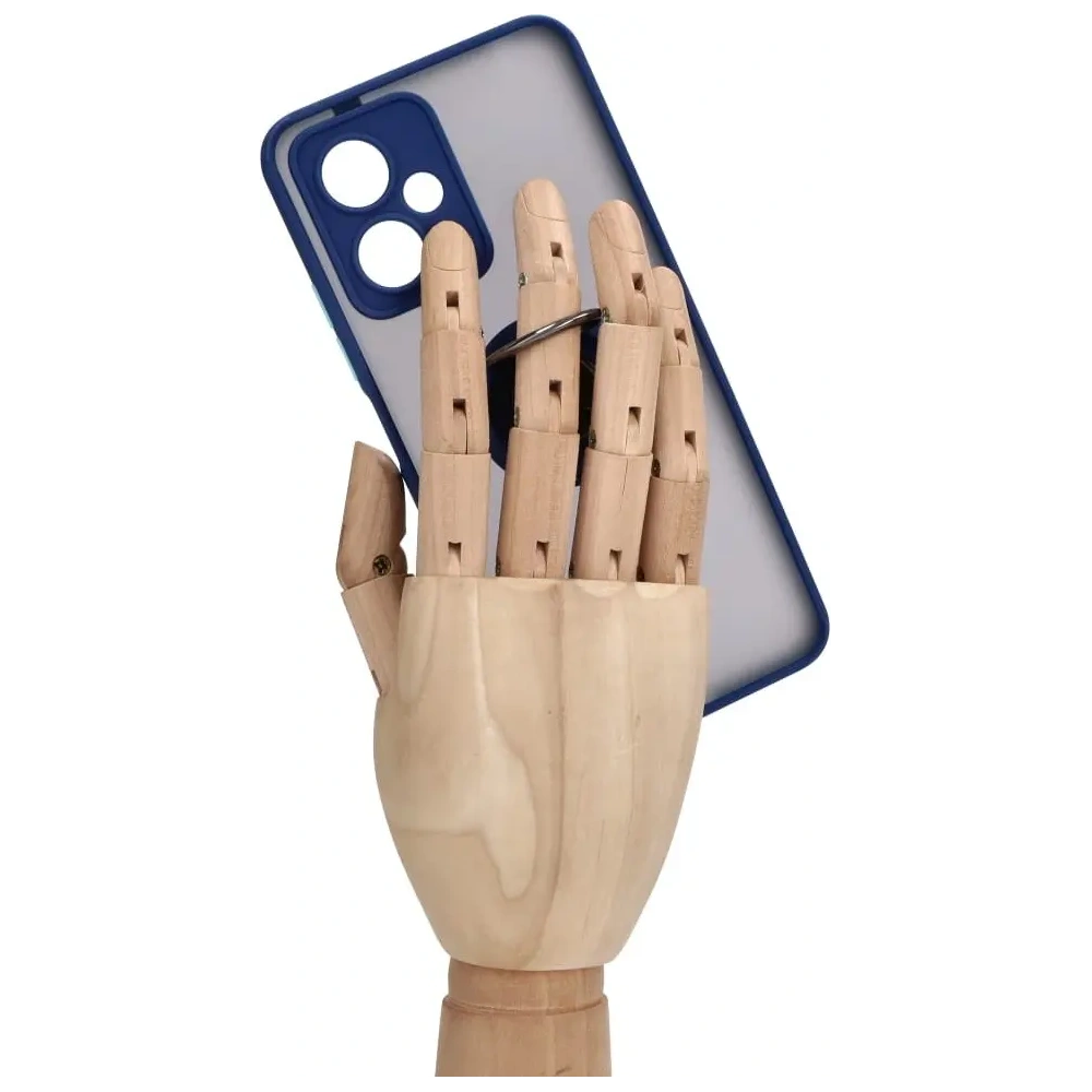 Hurtownia GSM - Etui z uchwytem na palec Bizon Case Hybrid Ring do Xiaomi Poco X5 / Redmi Note 12 5G przydymione z granatową ramką - BIZ2306 - {ean13} - Hurt