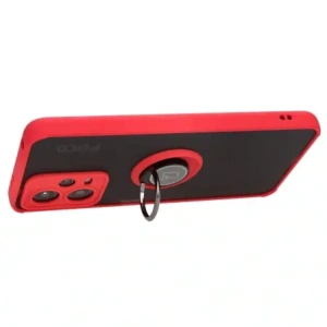 Hurtownia GSM - Bizon Case Hybrid Ring Xiaomi Poco X5 / Redmi Note 12 5G fumuriu cu un cadru roșu - BIZ2308 - {ean13} - Hurt