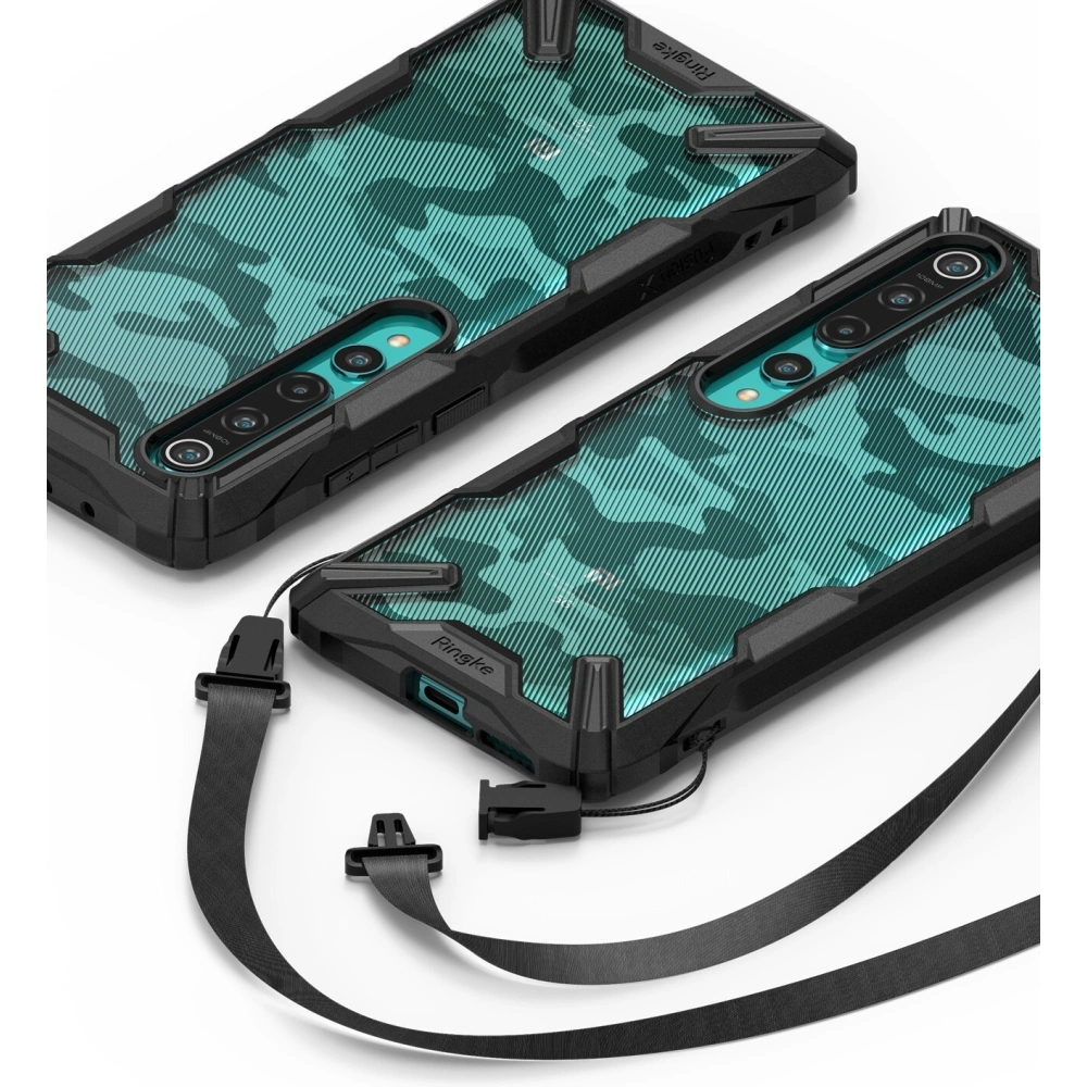 Hurtownia GSM - Etui Ringke Fusion-X Xiaomi Mi 10/Pro Camo (Moro) Black - RGK1170MOB - {ean13} - Hurt