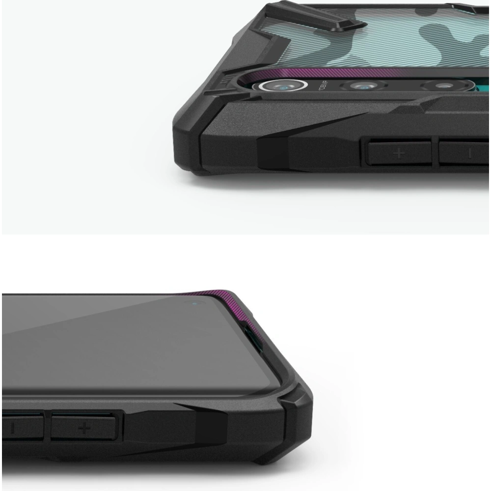 Hurtownia GSM - Etui Ringke Fusion-X Xiaomi Mi 10/Pro Camo (Moro) Black - RGK1170MOB - {ean13} - Hurt