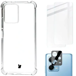 Hurtownia GSM - Bizon Case Clear Pack carcasă + 2x sticlă pentru ecran + sticlă pentru lentilă Xiaomi POCO X5 / Redmi Note 12 5G transparentă - BIZ2310 - {ean13} - Hurt