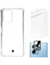 Bizon Case Clear Pack-Hülle + 2x Bildschirmglas + Linsenglas Xiaomi POCO X5 / Redmi Note 12 5G klar