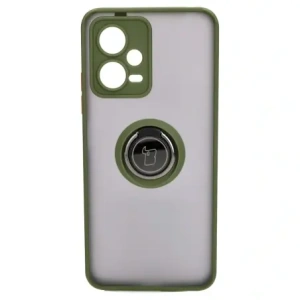 Hurtownia GSM - Bizon Case Hybrid Ring Xiaomi Poco X5 / Redmi Note 12 5G fumuriu cu un cadru verde - BIZ2311 - {ean13} - Hurt