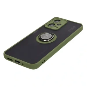 Hurtownia GSM - Bizon Case Hybrid Ring Xiaomi Poco X5 / Redmi Note 12 5G fumuriu cu un cadru verde - BIZ2311 - {ean13} - Hurt