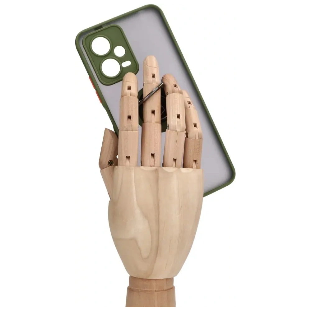 Wholesale Bizon Case Hybrid Ring Xiaomi Poco X5 / Redmi Note 12 5G smoky with a green frame - BIZ2311 - {ean13} - Hurt