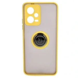 Hurtownia GSM - Bizon Case Hybrid Ring Xiaomi Poco X5 / Redmi Note 12 5G fumuriu cu un cadru galben - BIZ2312 - {ean13} - Hurt