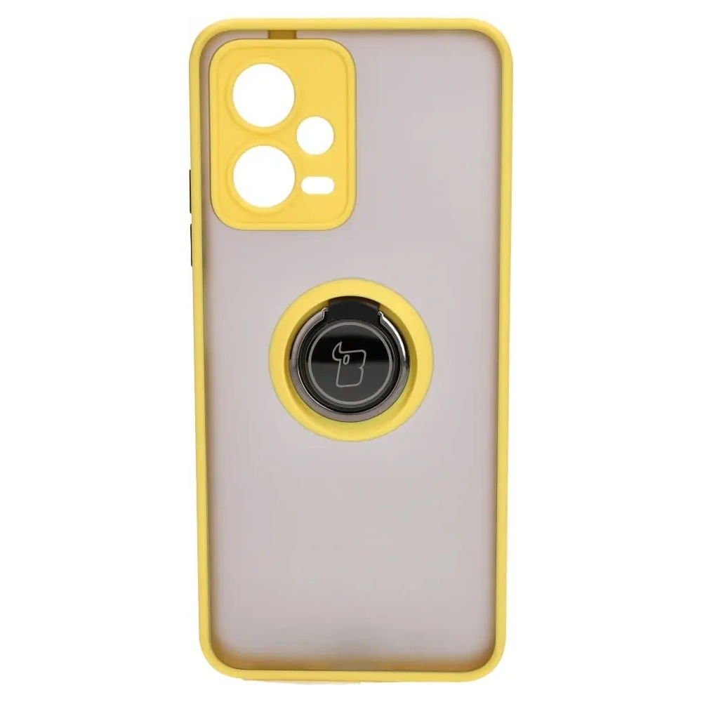 Hurtownia GSM - Bizon Case Hybrid Ring Xiaomi Poco X5 / Redmi Note 12 5G fumuriu cu un cadru galben - BIZ2312 - {ean13} - Hurt