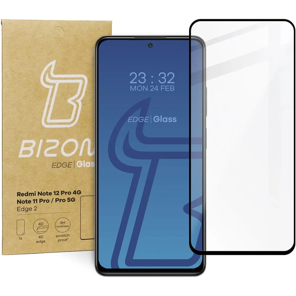 Hurtownia GSM - Tvrzené sklo Bizon Glass Edge 2 pro Xiaomi Redmi Note 12 Pro 4G/11 Pro 4G/5G černé - BIZ2315 - {ean13} - Hurt