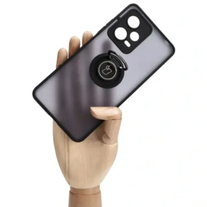 Hurtownia GSM - Bizon Case Hybrid Ring Xiaomi Redmi Note 12 Pro 5G fumuriu cu un cadru negru - BIZ2316 - {ean13} - Hurt