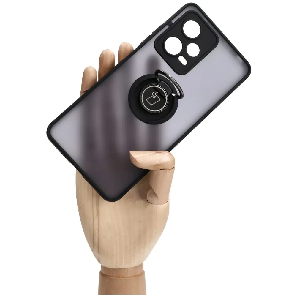 Hurtownia GSM - Bizon Case Hybrid Ring Xiaomi Redmi Note 12 Pro 5G rauchig mit einem schwarzen Rahmen - BIZ2316 - {ean13} - Hurt
