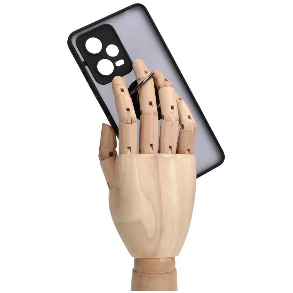 Wholesale Bizon Case Hybrid Ring Xiaomi Redmi Note 12 Pro 5G smoky with a black frame - BIZ2316 - {ean13} - Hurt