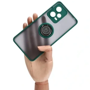Hurtownia GSM - Bizon Case Hybrid Ring Xiaomi Redmi Note 12 Pro 5G rauchig mit einem dunkelgrünen Rahmen - BIZ2317 - {ean13} - Hurt