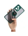 Hurtownia GSM - Bizon Case Hybrid Ring Xiaomi Redmi Note 12 Pro 5G fumurie cu un cadru verde închis - BIZ2317 - {ean13} - Hurt