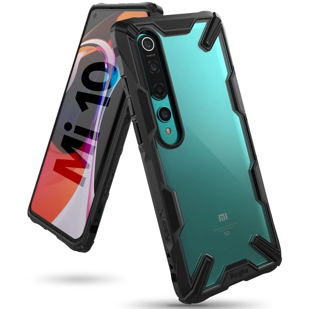 Hurtownia GSM - Etui Ringke Fusion-X Xiaomi Mi 10/Pro Black - RGK1168BLK - {ean13} - Hurt