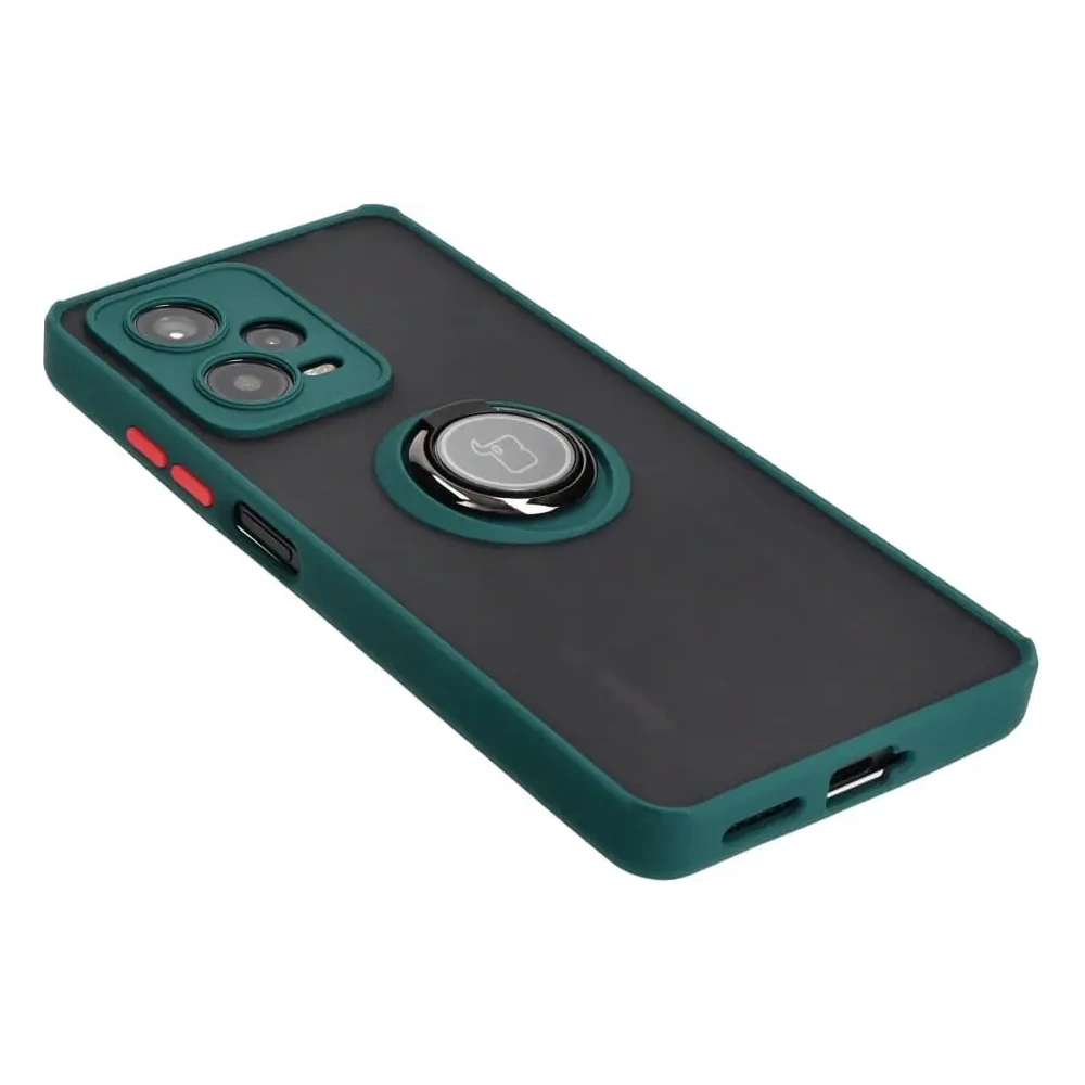 Wholesale Bizon Case Hybrid Ring Xiaomi Redmi Note 12 Pro+ 5G smoky with a dark green frame - BIZ2326 - {ean13} - Hurt