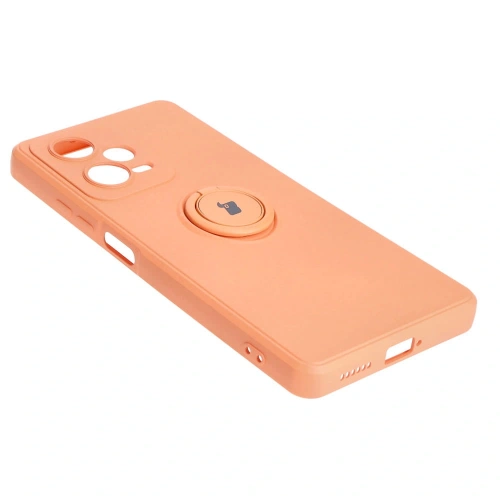 Etui Bizon Case Silicone Ring Sq do Xiaomi Redmi Note 12 Pro Plus 5G pomarańczowe