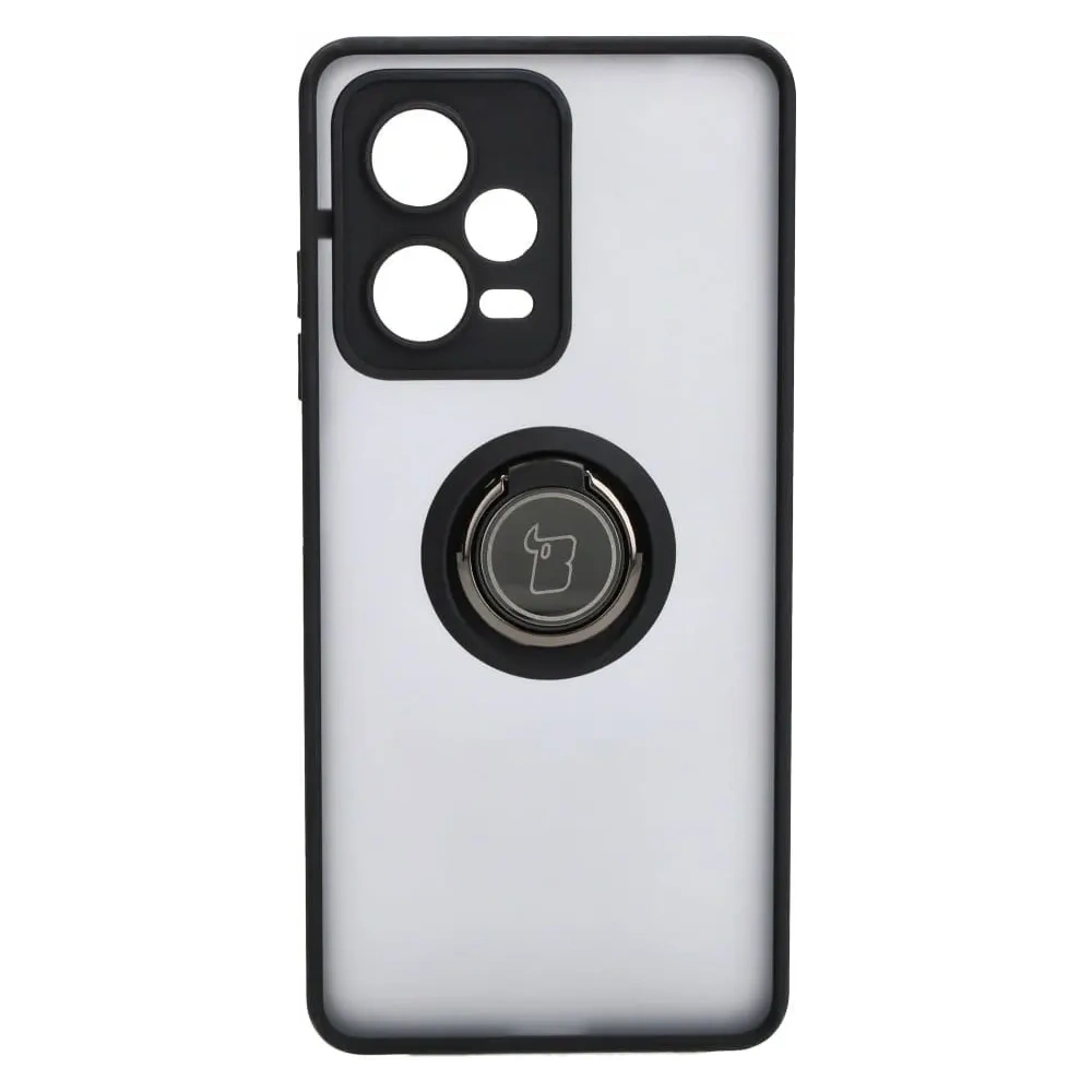 Hurtownia GSM - Bizon Case Hybrid Ring Xiaomi Redmi Note 12 Pro+ 5G füstös fekete kerettel - BIZ2330 - {ean13} - Hurt
