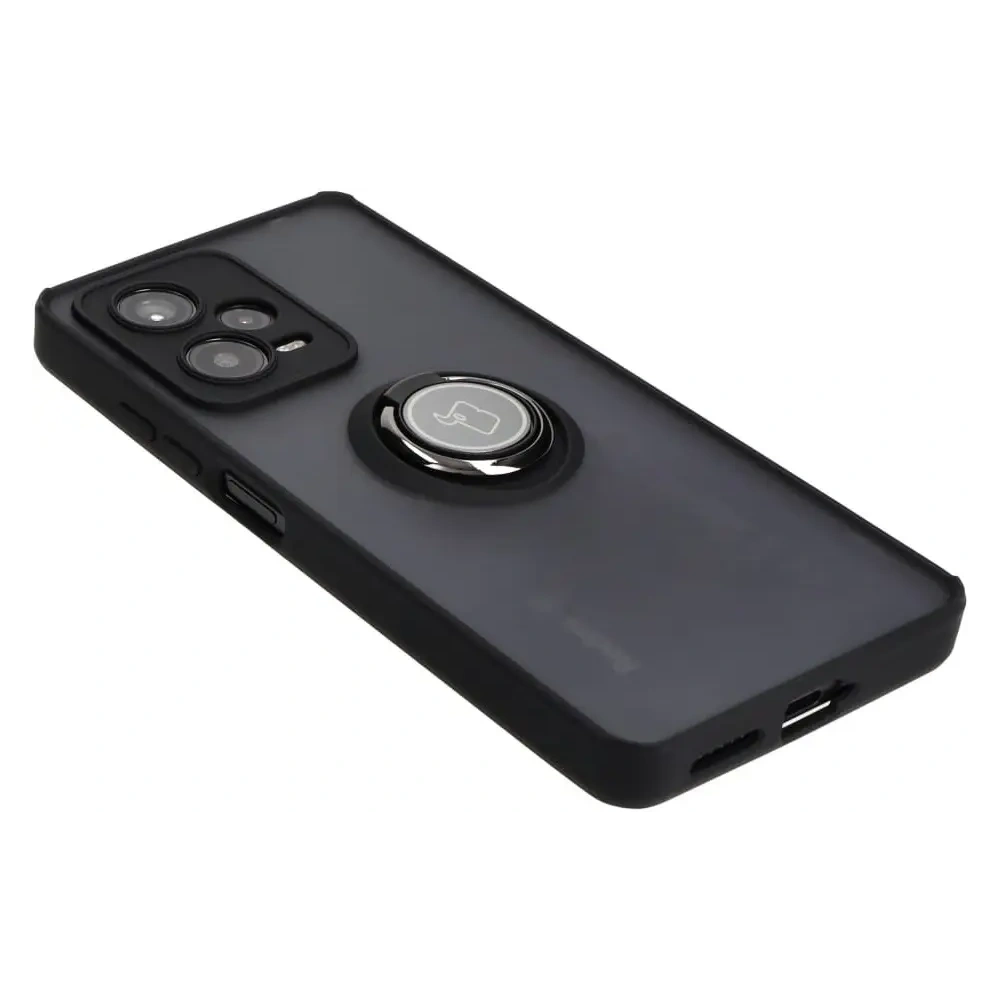 Hurtownia GSM - Bizon Case Hybrid Ring Xiaomi Redmi Note 12 Pro+ 5G füstös fekete kerettel - BIZ2330 - {ean13} - Hurt