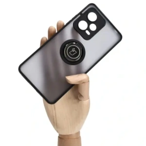 Hurtownia GSM - Bizon Case Hybrid Ring Xiaomi Redmi Note 12 Pro+ 5G fumuriu cu un cadru negru - BIZ2330 - {ean13} - Hurt