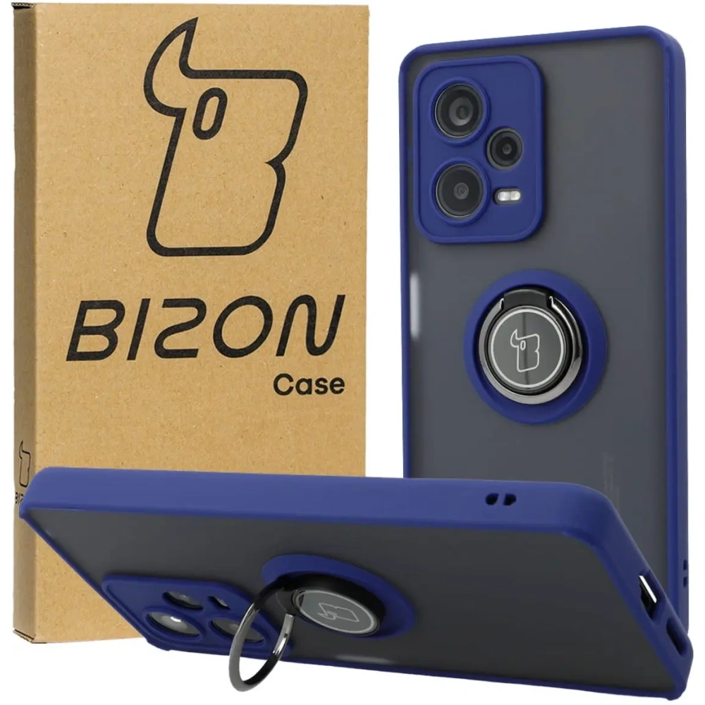 Hurtownia GSM - Bizon Case Hybrid Ring Xiaomi Redmi Note 12 Pro+ 5G füstös navy kék kerettel - BIZ2331 - {ean13} - Hurt