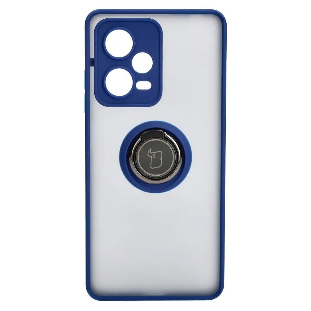 Hurtownia GSM - Bizon Case Hybrid Ring Xiaomi Redmi Note 12 Pro+ 5G fumuriu cu un cadru albastru închis - BIZ2331 - {ean13} - Hurt