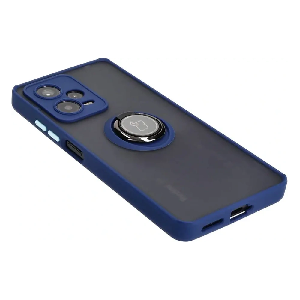 Hurtownia GSM - Bizon Case Hybrid Ring Xiaomi Redmi Note 12 Pro+ 5G fumuriu cu un cadru albastru închis - BIZ2331 - {ean13} - Hurt