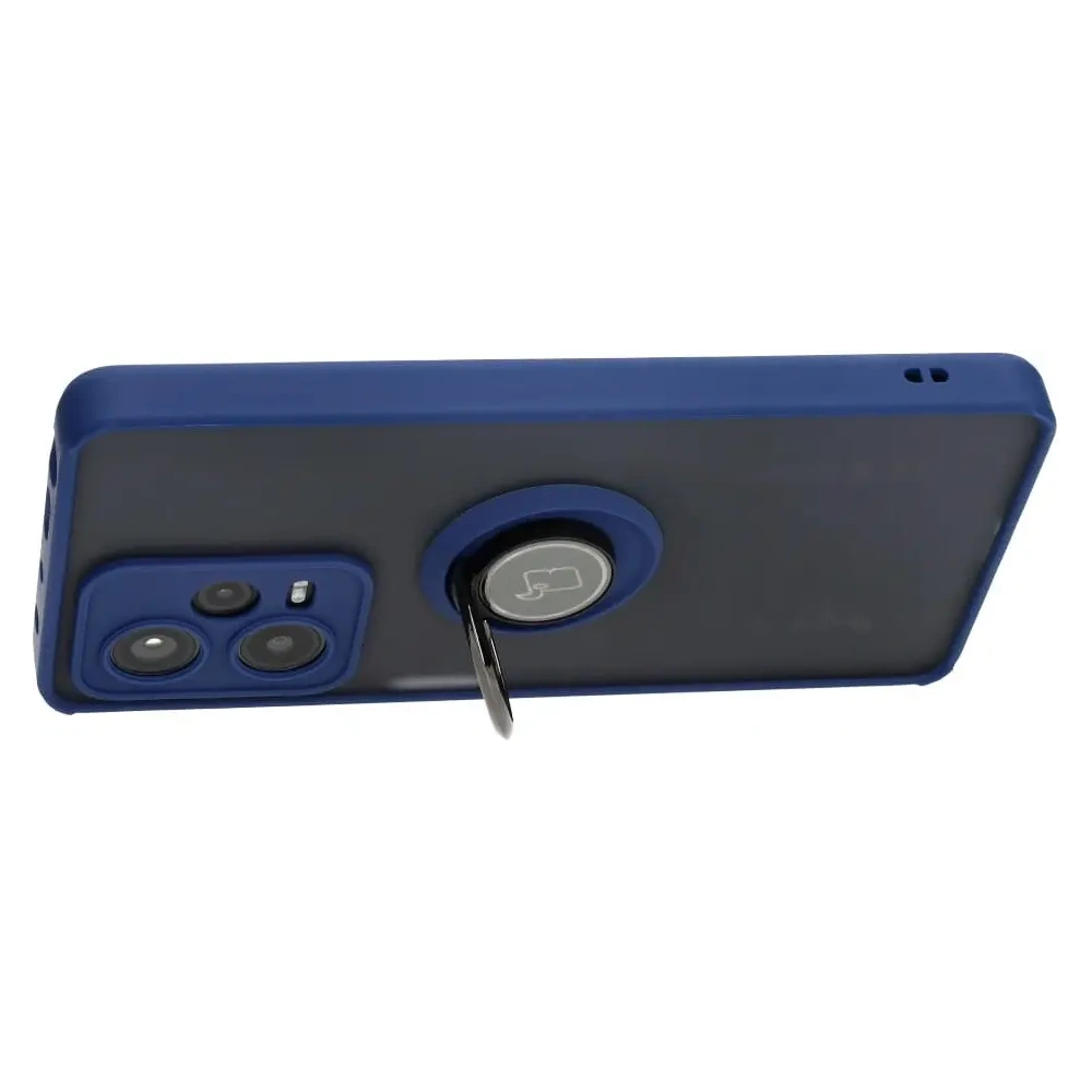 Hurtownia GSM - Bizon Case Hybrid Ring Xiaomi Redmi Note 12 Pro+ 5G fumuriu cu un cadru albastru închis - BIZ2331 - {ean13} - Hurt