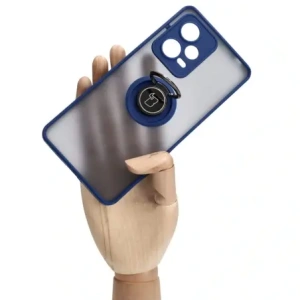 Hurtownia GSM - Bizon Case Hybrid Ring Xiaomi Redmi Note 12 Pro+ 5G füstös navy kék kerettel - BIZ2331 - {ean13} - Hurt