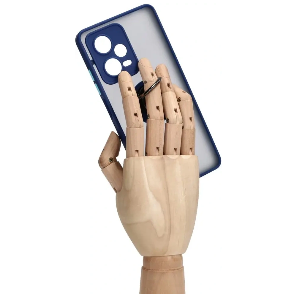 Hurtownia GSM - Bizon Case Hybrid Ring Xiaomi Redmi Note 12 Pro+ 5G füstös navy kék kerettel - BIZ2331 - {ean13} - Hurt