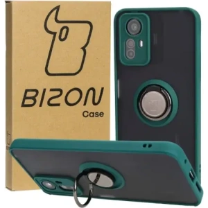 Hurtownia GSM - Etui s úchytem na prst Bizon Case Hybrid Ring pro Xiaomi Redmi Note 12S kouřové s tmavě zeleným rámem - BIZ2332 - {ean13} - Hurt