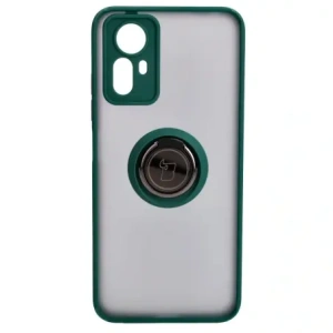 Hurtownia GSM - Etui s úchytem na prst Bizon Case Hybrid Ring pro Xiaomi Redmi Note 12S kouřové s tmavě zeleným rámem - BIZ2332 - {ean13} - Hurt