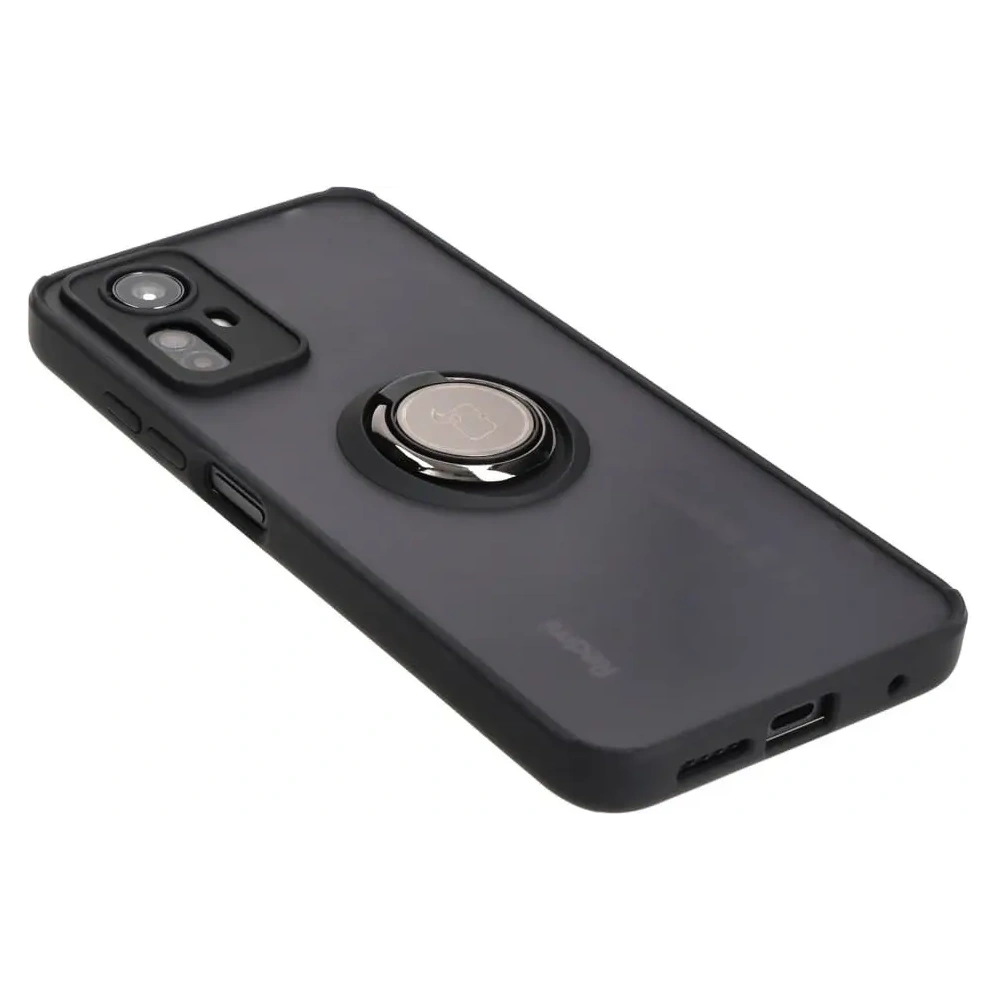 Hurtownia GSM - Bizon Case Hybrid Ring Xiaomi Redmi Note 12S füstös fekete kerettel - BIZ2336 - {ean13} - Hurt