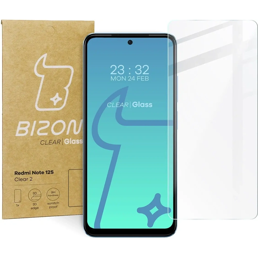 Hurtownia GSM - Szkło hartowane Bizon Glass Clear 2 do Xiaomi Redmi Note 12S - BIZ2337 - {ean13} - Hurt