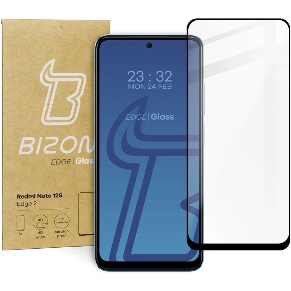 Hurtownia GSM - Bizon Glass Edge 2 Xiaomi Redmi Note 12S negru - BIZ2338 - {ean13} - Hurt