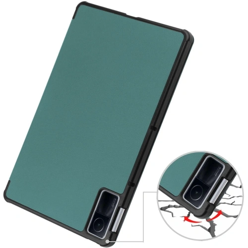 Etui Bizon Case Tab Croc do Xiaomi Redmi Pad 10.6 2022 ciemnozielone