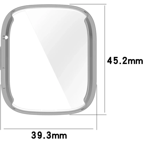 Etui z osłoną ekranu Bizon Case Watch Felipe do Xiaomi Redmi Watch 3 srebrne