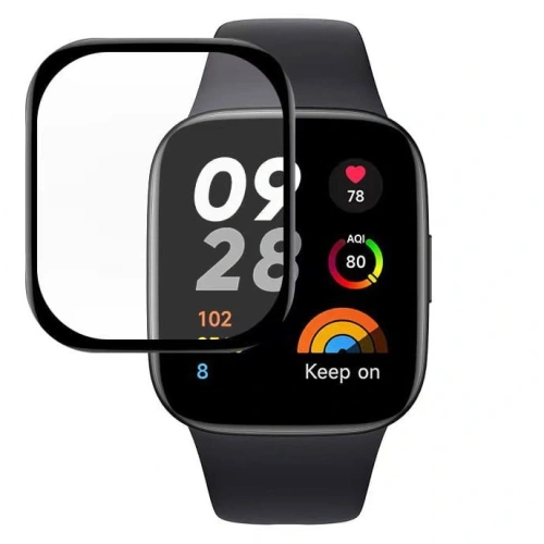 Szkło hybrydowe Bizon Glass Edge Hybrid do Xiaomi Redmi Watch 3 czarne