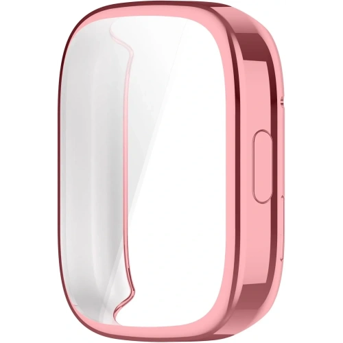 Etui z osłoną ekranu Bizon Case Watch Felipe do Xiaomi Redmi Watch 3 różowe