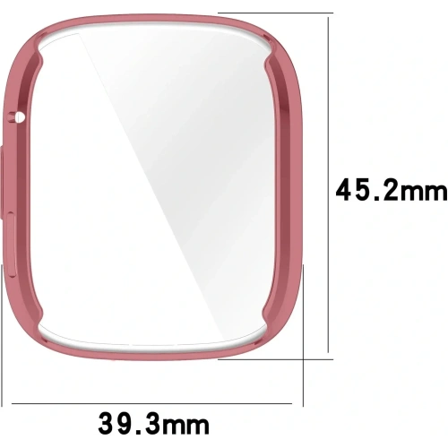 Etui z osłoną ekranu Bizon Case Watch Felipe do Xiaomi Redmi Watch 3 różowe