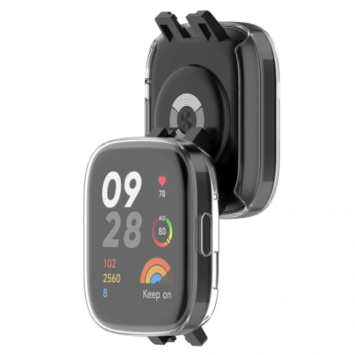 Etui z osłoną ekranu Bizon Case Watch Felipe do Xiaomi Redmi Watch 3 przezroczyste