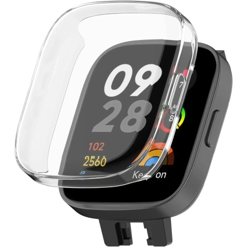 Etui z osłoną ekranu Bizon Case Watch Felipe do Xiaomi Redmi Watch 3 przezroczyste