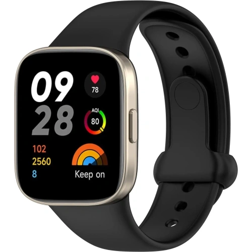 Pasek Bizon Strap Watch Nessy do Xiaomi Redmi Watch 3 czarny